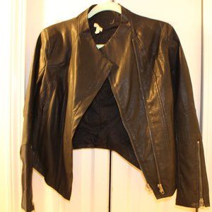 Arrays Womens Vegan Leather Jacket - Size M (Black)